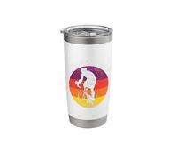 Never Underestimate an Old Guy on a Bicycle Cyclist Retro Stainless Steel Insulated Tumbler