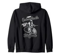 Never Underestimate An Old Guy On a Bicycle, Men Cycling Zip Hoodie