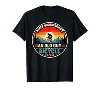 Never Underestimate an Old Guy On A Bicycle Retro Cycling T-Shirt