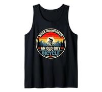Never Underestimate an Old Guy On A Bicycle Retro Cycling Tank Top