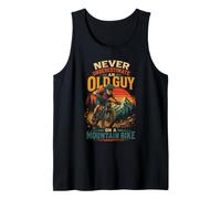 Never Underestimate an Old Guy On A Mountain Bike Tank Top