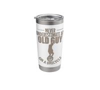 Never Underestimate an Old Guy on a Unicycle Stainless Steel Insulated Tumbler