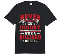 Never Underestimate an Old Guy with A Billiard Queue Pool Comfort Colors Adult Heavyweight T-Shirt