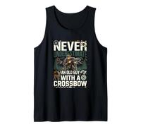 Never Underestimate an Old Guy with A Crossbow Hunting Tank Top