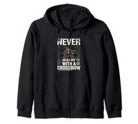 Never Underestimate An Old Guy With A Crossbow Hunting Zip Hoodie