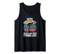 Never Underestimate an Old Guy with Strong Legs Cycling Tank Top