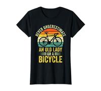 Never Underestimate an Old Lady On A Bicycle Cycling Bike T-Shirt