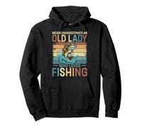 Never Underestimate An Old Lady Who Love Fishing Women Pullover Hoodie