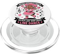 Never Underestimate an Old Lady Who Loves Line Dance PopSockets PopGrip for MagSafe