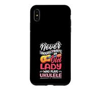 Never Underestimate An Old Lady Who Plays Ukulele Case for iPhone XS Max