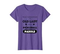 Never Underestimate an old lady with a pickle ball paddle T-Shirt