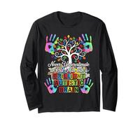 Never Underestimate an Old Man Brilliant Autistic Brain Men Long Sleeve T-Shirt