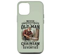 Never Underestimate An Old Man Chainsaw in His Seventies Case for iPhone 12/12 Pro