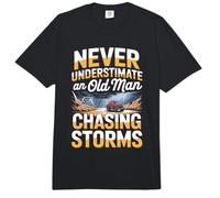 Never Underestimate an Old Man Chasing Storms Comfort Colors Adult Heavyweight T-Shirt