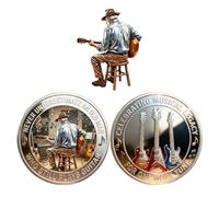Never Underestimate an Old Man Commemorative Coin, Humorous Aging Milestone Token, Sophisticated Collector Keepsake, Funny Novelty Gift for Dad, Grandpa, Husband Birthday and Holiday Present (1pc)