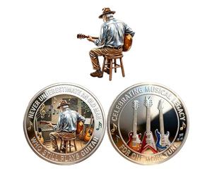 Never Underestimate an Old Man Commemorative Coin, Humorous Aging Milestone Token, Sophisticated Collector Keepsake, Funny Novelty Gift for Dad, Grandpa, Husband Birthday and Holiday Present (1pc)