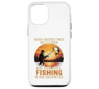 Never Underestimate an Old Man Fishing Seventies Case for iPhone 12/12 Pro