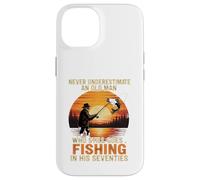Never Underestimate an Old Man Fishing Seventies Case for iPhone 14