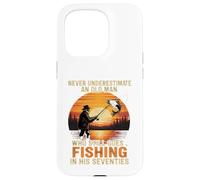 Never Underestimate an Old Man Fishing Seventies Case for iPhone 15 Pro