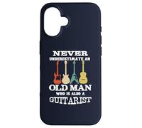 Never Underestimate an Old Man Guitarist Funny Guitar Case for iPhone 16
