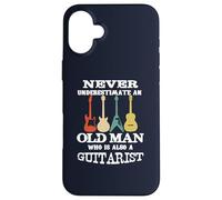 Never Underestimate an Old Man Guitarist Funny Guitar Case for iPhone 16 Plus