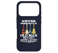 Never Underestimate an Old Man Guitarist Funny Guitar Case for iPhone 17 Pro