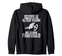 Never underestimate an old man on a bike in the jump Zip Hoodie