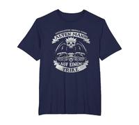 Never Underestimate an Old Man on a Trike T-Shirt, Men's Big and Tall, Navy Blue, 2X Tall