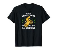 Never Underestimate an Old Man on an Ebike - Funny E-Bike T-Shirt