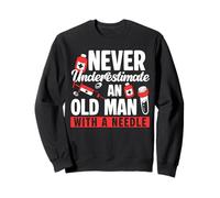 Never Underestimate An Old Man Phlebotomy Phlebotomist Sweatshirt