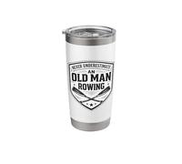 Never Underestimate an Old Man Rowing Crew Rower Funny Quote Stainless Steel Insulated Tumbler