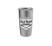 Never Underestimate an Old Man Rowing Crew Rower Funny Quote Stainless Steel Insulated Tumbler