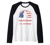 Never Underestimate an Old Man Who Defended Your Country US Raglan Baseball Tee