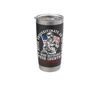 Never Underestimate an Old Man Who Defended Your Country US Stainless Steel Insulated Tumbler