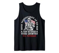 Never Underestimate an Old Man Who Defended Your Country US Tank Top