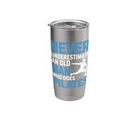 Never Underestimate an Old Man Who Does Pilates Stainless Steel Insulated Tumbler