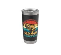 Never Underestimate an Old Man Who Drive A School Bus Stainless Steel Insulated Tumbler