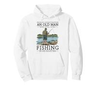 Never Underestimate an Old Man Who Goes Fishing in His 80s Pullover Hoodie