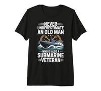 Never Underestimate an Old Man Who is A Submarine Veteran Premium T-Shirt