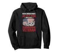 Never Underestimate An Old Man Who Is A Submarine Veteran Pullover Hoodie