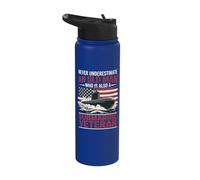 Never Underestimate an Old Man Who is A Submarine Veteran Stainless Steel Insulated Water Bottle
