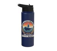 Never Underestimate an Old Man Who is A Submarine Veteran Stainless Steel Insulated Water Bottle