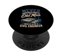Never Underestimate An Old Man Who Is Also A Civil Engineer PopSockets Adhesive PopGrip