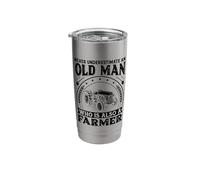 Never Underestimate an Old Man Who is Also A Farmer Stainless Steel Insulated Tumbler