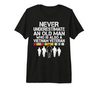 Never Underestimate an Old Man Who is Also A Vietnam Veteran Premium T-Shirt