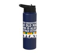 Never Underestimate an Old Man Who is Also A Vietnam Veteran Stainless Steel Insulated Water Bottle
