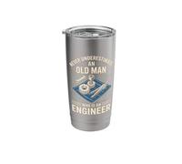 Never Underestimate an Old Man Who is an Engineer Stainless Steel Insulated Tumbler