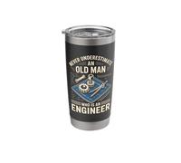 Never Underestimate an Old Man Who is an Engineer Stainless Steel Insulated Tumbler