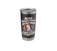 Never Underestimate an Old Man Who Loves Cockatoos Stainless Steel Insulated Tumbler