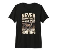 Never Underestimate an Old Man Who Loves Deer Hunting Premium T-Shirt